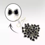 دیزاین ژورنالی ناخن طرح پاپیون مشکی طلایی