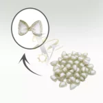 دیزاین ژورنالی ناخن طرح پاپیون سفید طلایی